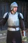 Medieval Jacket Set Knight Replica Roman Helmet & Steel Bracer Costume
