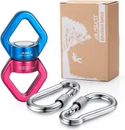 Rotational Device, Safest Swing Swivel (30KN) with 2 Carabiners for Web Tree Swi