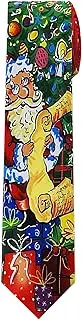[Jerry Garcia] Men's Surprise Package Christmas Santa Claus Reading List Neck Tie