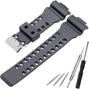 WRISTARMOR Resin Replacement Watch Band for Casio G-Shock GD120/GA-100/GA-110/GA-700 Mens Strap