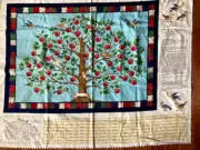 Our Family Tree Craft Fabric Panel Wallhanging Quilt Apples Cut&Sew VIP Cranston