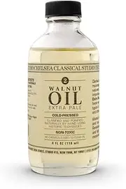 Chelsea Classical Studio Linseed Oil Paint Medium - Cold Pressed Extra Pale Naturally Clarified De-Yellowed by Natural Processed Walnut Oil - [4 oz. Bottle]