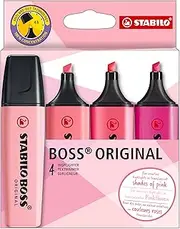 STABILO Boss Original Highlighters Shades of Pink Pack of 4