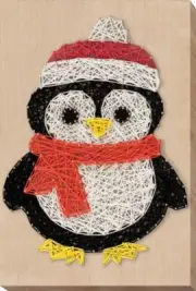 String art kit Penguin DIY craft kits wooden board String art pattern