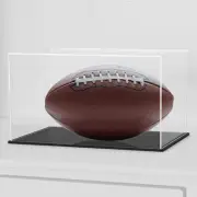 Football Display Case, HEMYLU Acrylic Display Box with Matt Black Base Compat...