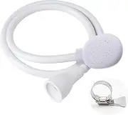 Pet Shower Head Single Tap Shower Head Spray Hose Bathtub Sink Spray Head Washing Indoor (White, 1 Meter)