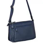 Milleni Ladies Leather Stylish Ladies Crossbody Strap Bag - Navy