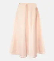 [Altuzarra] Altuzarra Varda satin midi skirt AU 14 pink