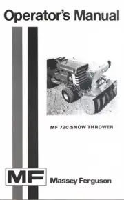 Massey Ferguson MF 720 MF720 Snow Thrower Operators Manual