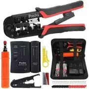 RJ45 Crimper Tool Kit Preciva Cat5 Cat5e Ethernet Crimping Tool Set with One ...