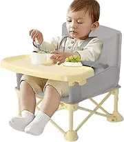 Nankoyal Travel Booster Seat with Tray - Portable Toddler Dining Chair for Travel | Multifunctional Toddler Dining Table with Removable Tray for Eating Out Camping, Beach