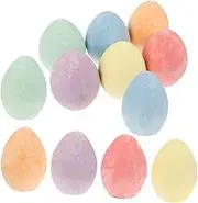 KALLORY 12pc Chalkboard Chalk Set Egg Shaped Chalk for Boys and Girls Multi Outdoor Street Non-toxic for Creative Play