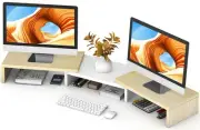 TAVR Dual Monitor Stand Riser, Computer Monitor Stands for 2 Monitors, Extra ...