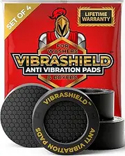[VibraShield] Anti Vibration Pads with Dual HexaGrip for Washing Machine | Prevents Vibrations, Noise & Walking | Shock Absorbing Non Slip Grip Pad for Washer Dryer Appliances [Universal Fit - 4 Pack]
