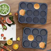 Hamburger Bun Pan 8/12 Cavity Reusable Non Stick Hamburger Bun Molds guElk