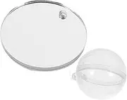 MERRYHAPY Floating Betta Exercise Mirror Dual Sided Circle Betta Fish Training Mirror with Floating Ball for Enhanced Activity Aquarium Decoration