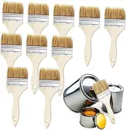 10 Pack Pig Hair Brush Set Dense Bristles Painting Brush Extended Handle Smooth Surface Cooking Basting Brush DIY Home Improvement Tool