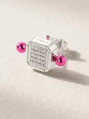 [EÉRA] EÉRA - 18-karat White Gold Diamond Single Earring - Silver - One size One size Silver