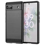 MCC Slim Google Pixel 6a 5G Shockproof Soft Carbon Case Cover Skin [Black]