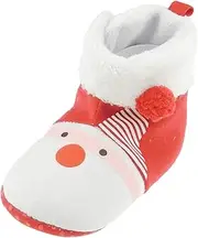[Glamour Girlz] Cute Red & White Christmas Boys Girls Baby Booties Santa Red Nose