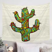 Multi Colored South American Cactus Tapestry