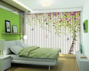 3D Tree bird 46 Blockout Photo Curtain Printing Curtains Drapes Fabric Window AU