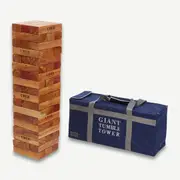 Giant Tumble Tower - Varnished Hardwood. 85cm - 150cm+.