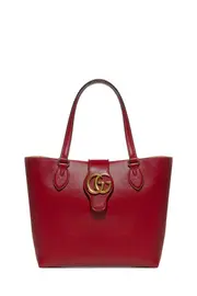 [Gucci] Gucci-Borsa Tote Dahlia in Pelle Rossa-Donna -Rosso OS Rosso