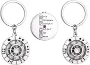 Fidget Spinner 3D Fancy Keychain, Roulette Board Game for Stress Relief, Decision Maker and Time Killing, Multi-functional Novelty Keyring, Lucky Charms, Ornament, Gift (Shipwheel)