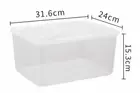 3 x 9.5L Food Storage Container Fridge Freezer Kitchen Plastic Organiser Box