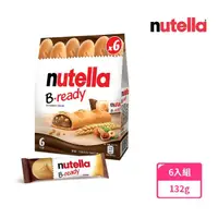 在飛比找momo購物網優惠-【nutella】能多益榛果可可威化棒6入組共132g(零食