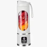 Portable Blender for Shakes and Smoothies, USB Rechargeable Personal Blender with 12 Stainless Steel Blades, 16OZ Handheld Small Juicer Fruit Mixer for Kitchen,Home, Travel, Office