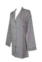Women's nightdress long sleeve open front with buttons and collar EMPORIO ARMANI