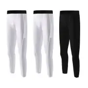 Youth Boys Compression Leggings Base Layer Pants Sports Athletic Workout Tights