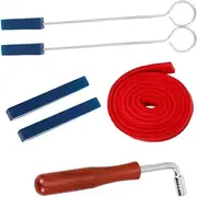 Totority Piano Tuner's Essential Tools 6-pc Tuning Kit Hammer Lever Mute for Piano Tuning Maintenance