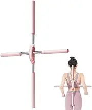 Yoga Sticks Training for Posture Corrector,Humpback Correction Stick Yoga Open Back, Etractable Design Yoga Sticks for Posture, Adult and Child Posture Home Auxiliary Fitness,Pink