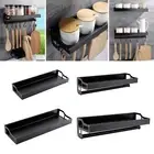 Shelves Spice Rack Black Decorative Corner Shelves Organize Display Shampoo