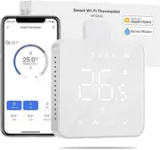 Meross Smart Thermostat for Combi Boilers and Underfloor Water Heating, Glass Touch Panel, Schedule and Multi-Room Function, Hubless, Compatible with Apple HomeKit, Amazon Alexa, Google Assistant