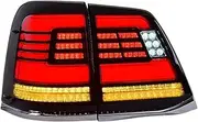 Tailligt Assembly Compatible With Toyota Land Cruiser 2008-2015 LED Driving Light LED Sequential Turn Signal LED Brake Light
