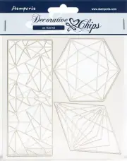Stamperia Decorative Chips 5.5"X5.5"-Geometry