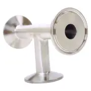 Long Tee | Tri Clamp 1.5 (1 1/2) inch x 1/2 - Sanitary / 3A (3 Pack)