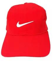 NEW! NIKE Adult Unisex Dri-Fit Tech Pro Golf Cap Vented Adj. Hat-Red/White