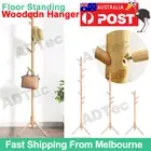 Coat Hat Hanger Stand Clothes Rack Bag Storage Shelf Hook Wooden Tree Nordic AU