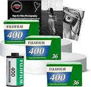 35mm Film Bundle with Fujifilm 400 35mm Film Colour 36 Exposures x3 and Clikoze Camera Photography Tips Card