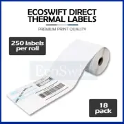 18 Rolls EcoSwift 250 4 x 6 Zebra 2844 Eltron Direct Thermal Printer 4500 Labels