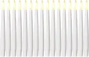 Set of 16 LED Taper Candles with Remote, Flameless, Interchangeble Bases