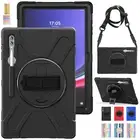 Fr Samsung Galaxy Tab S9 Ultra FE Plus/S8/S7/A9+ Stand Wristband Hard Case Strap