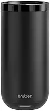 Ember Temperature Control Smart Tumbler - 473 ml App-Controlled and Rechargeable Travel Mug - Stainless Steel Insulated Coffee Flask with Leakproof Lids - 3-hr Battery Life, Black