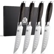 5 Inch Steak Knives Set of 4, Ultra Sharp Steak Knives Kitchen Knives Set, Ge...