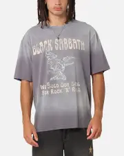 [BLACK SABBATH] Black Sabbath Sold Our Soul T-shirt Sun Washed Blue - Size L L Sun Washed Blue